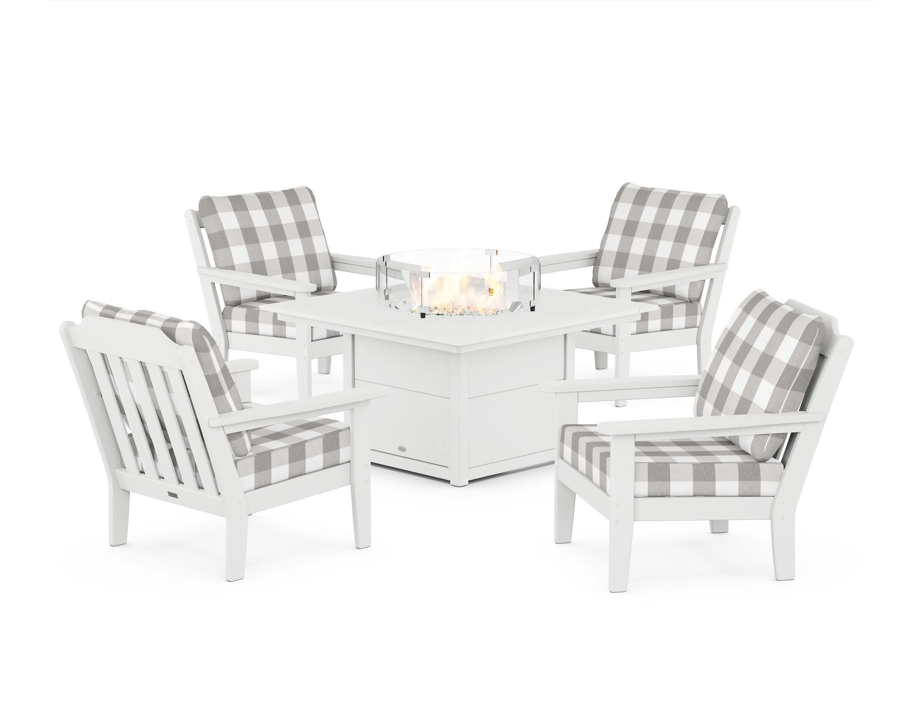 Cottage 5-Piece Deep Seating Set with Fire Pit Table