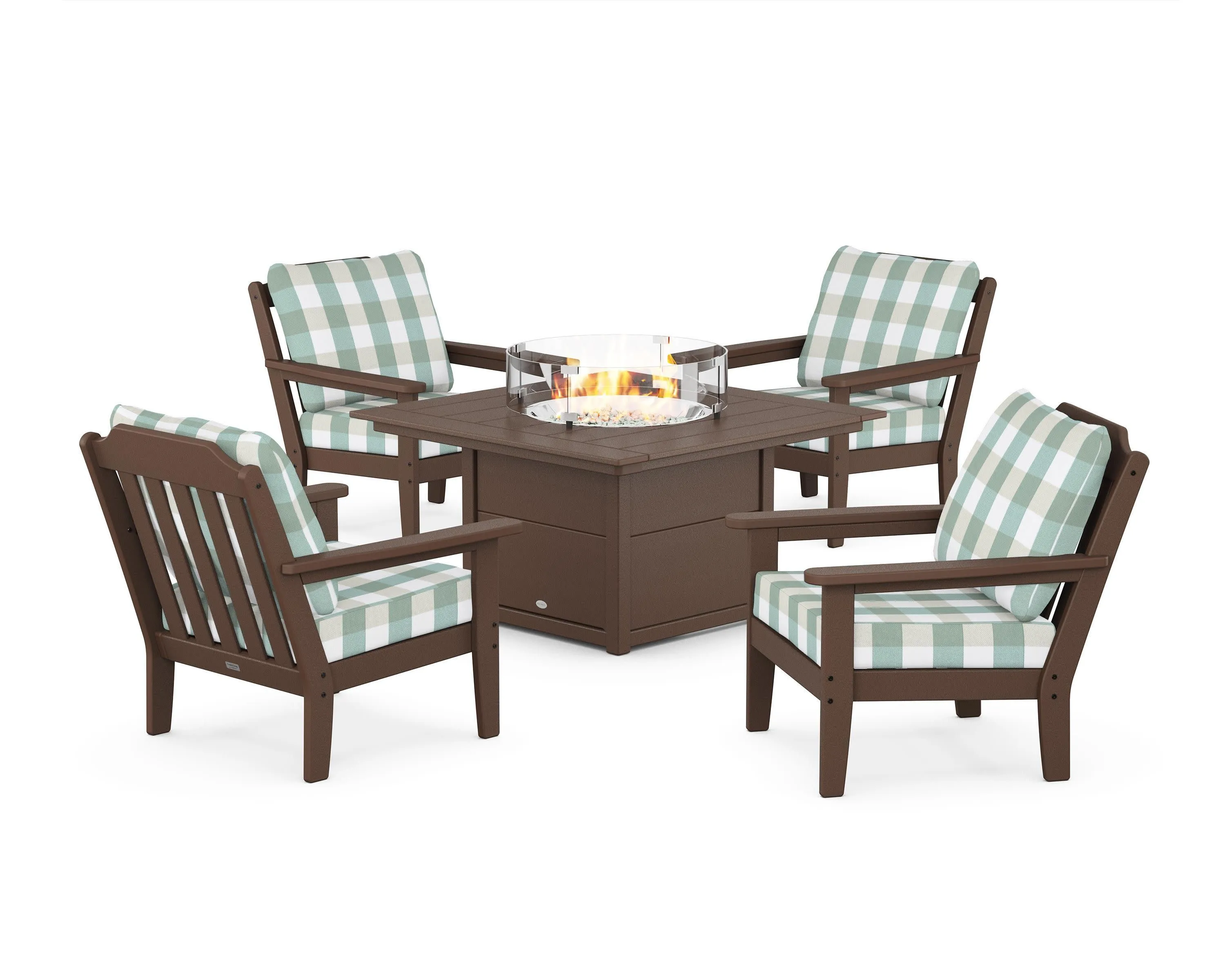 Cottage 5-Piece Deep Seating Set with Fire Pit Table