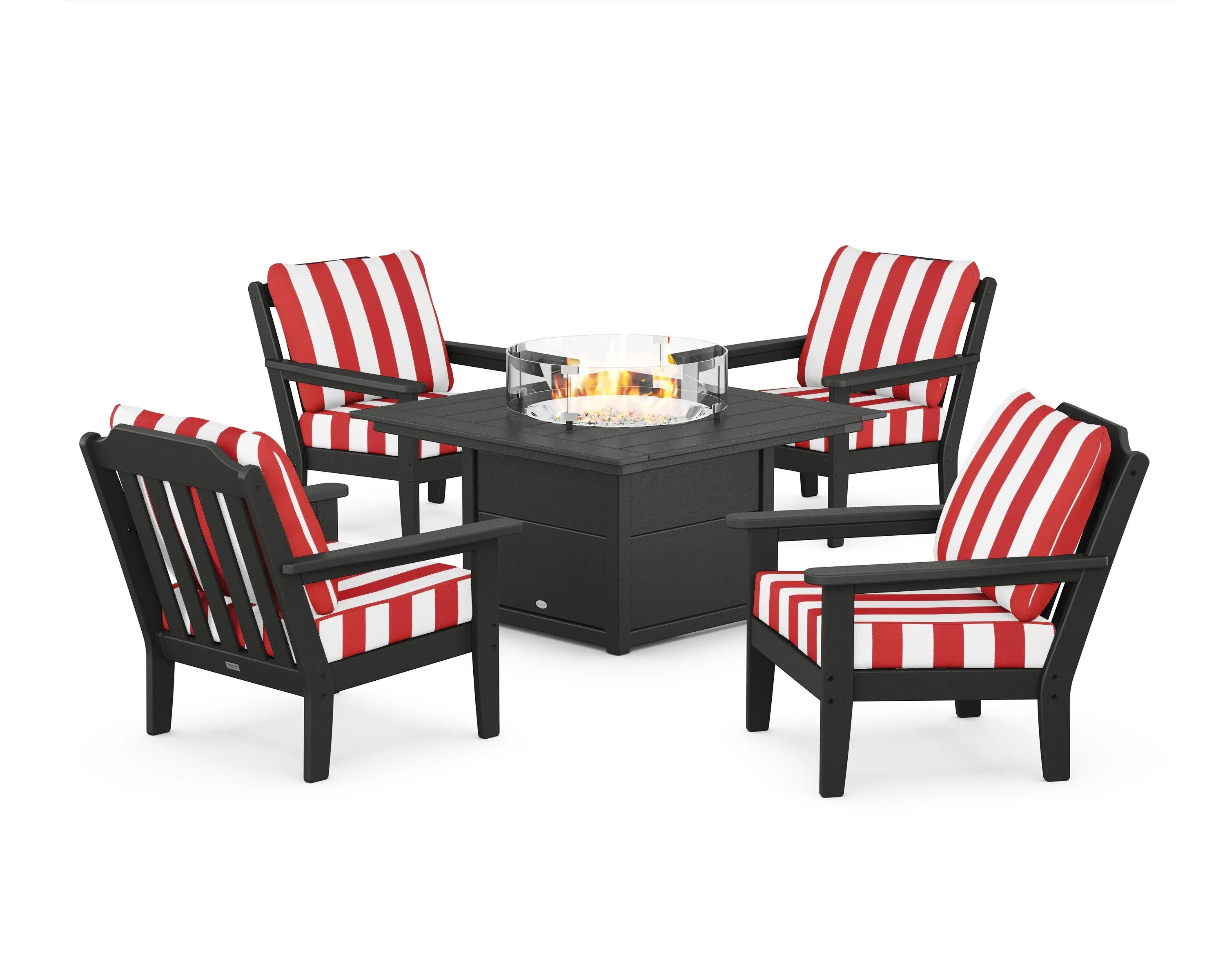 Cottage 5-Piece Deep Seating Set with Fire Pit Table