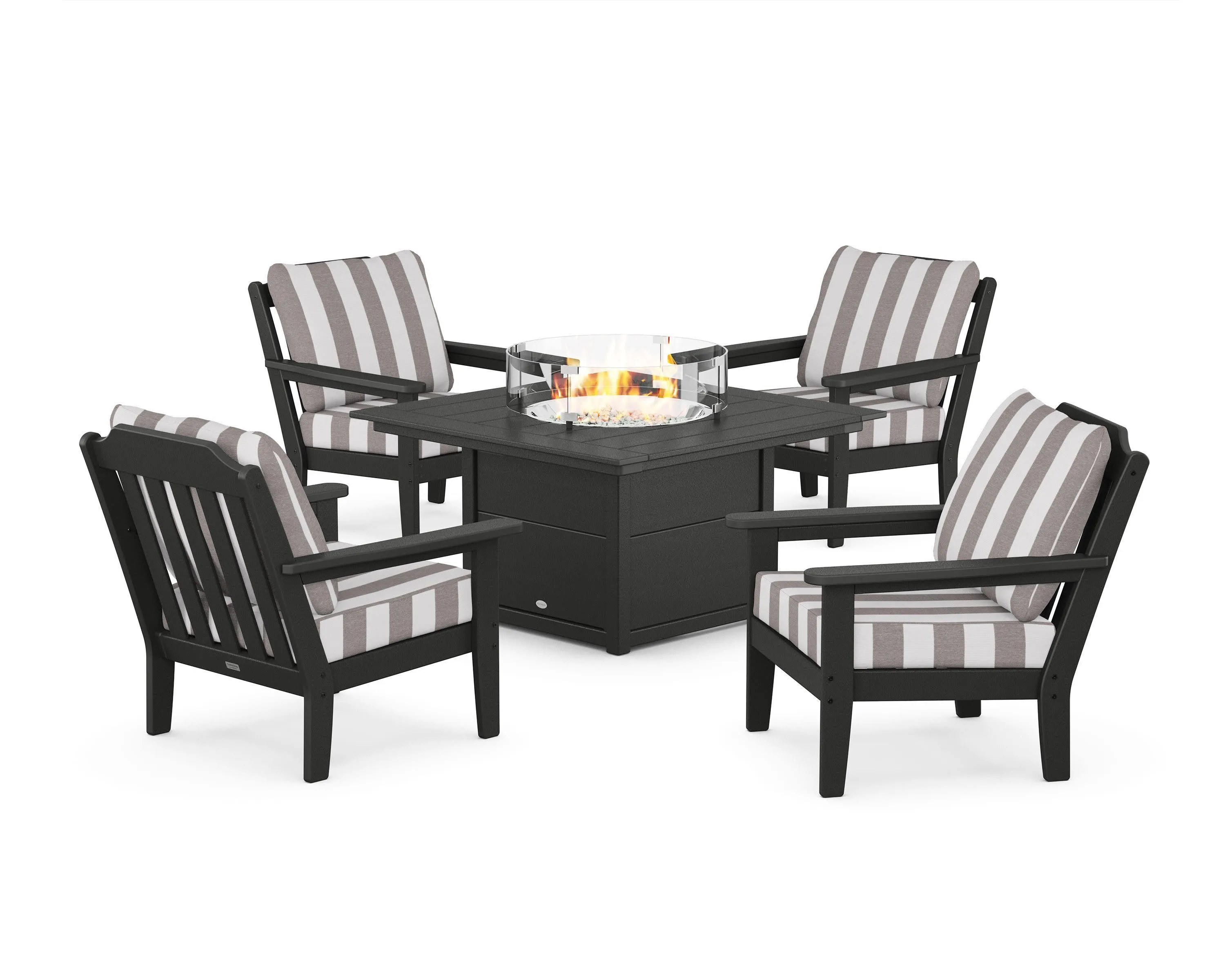 Cottage 5-Piece Deep Seating Set with Fire Pit Table