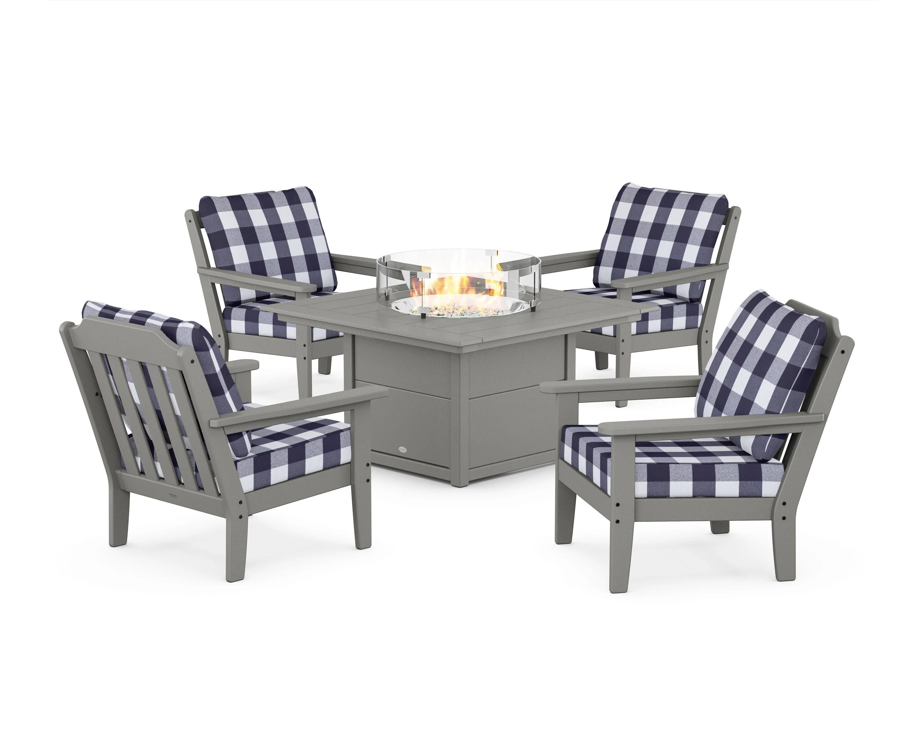 Cottage 5-Piece Deep Seating Set with Fire Pit Table
