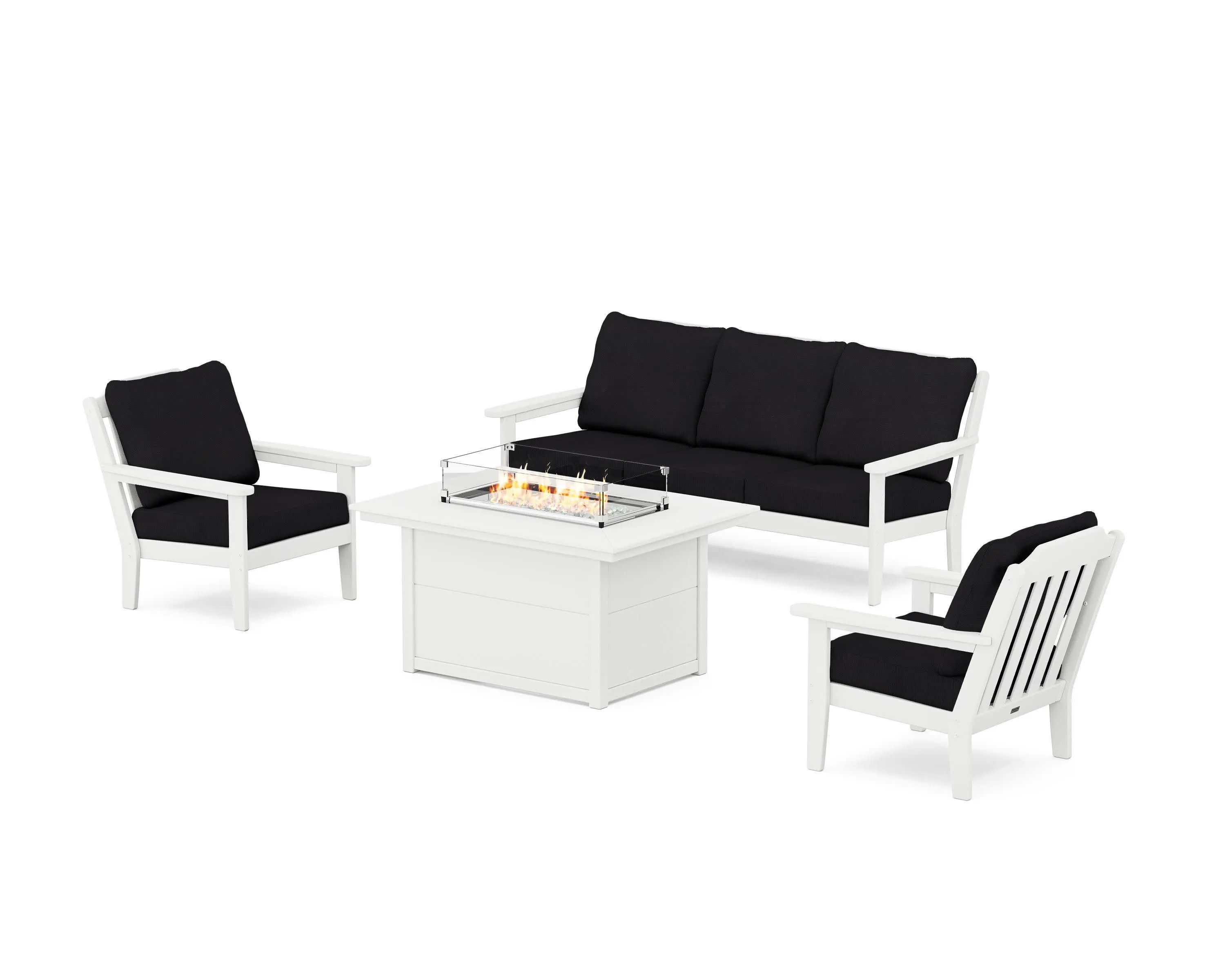 Cottage Deep Seating Fire Pit Table Set