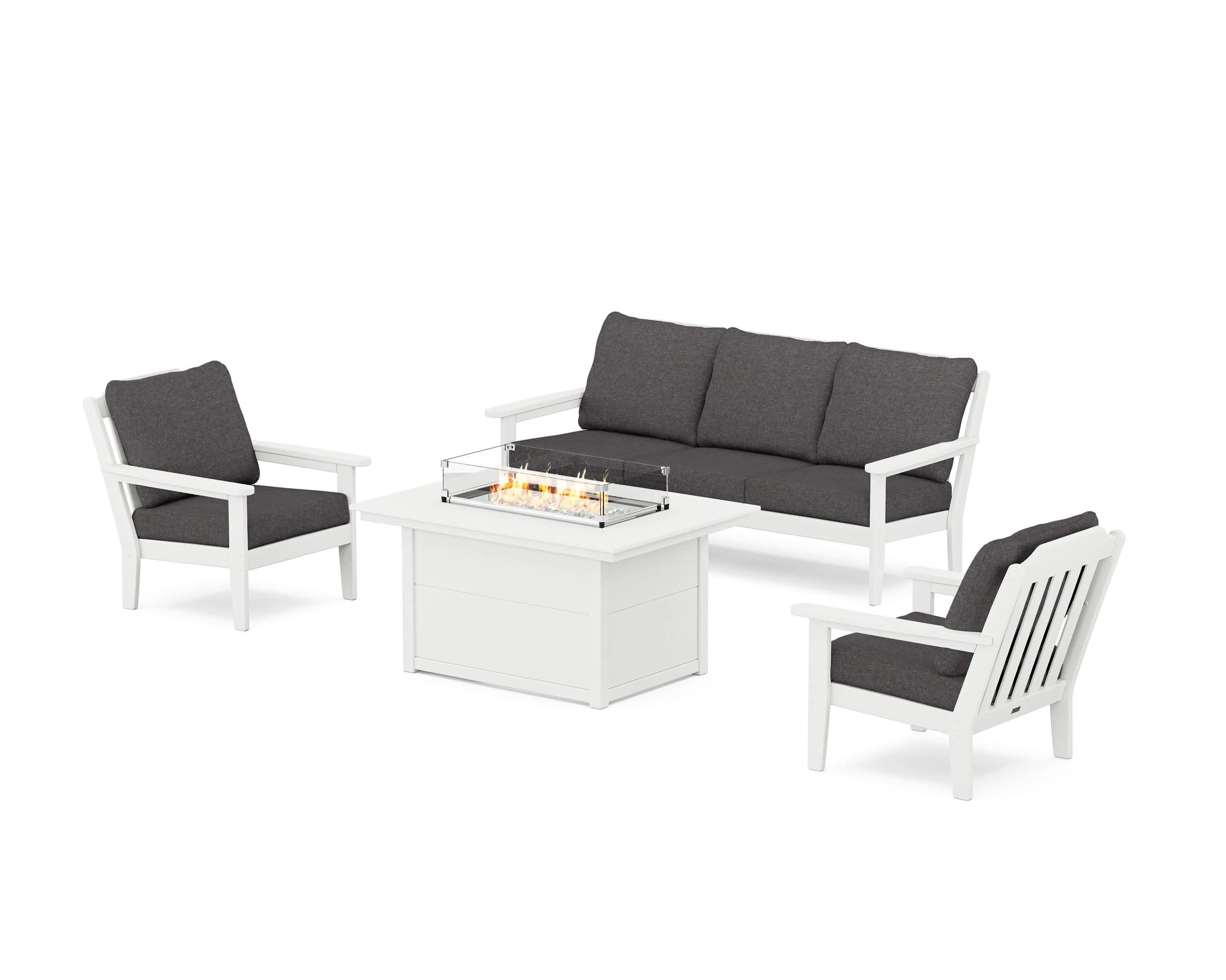 Cottage Deep Seating Fire Pit Table Set