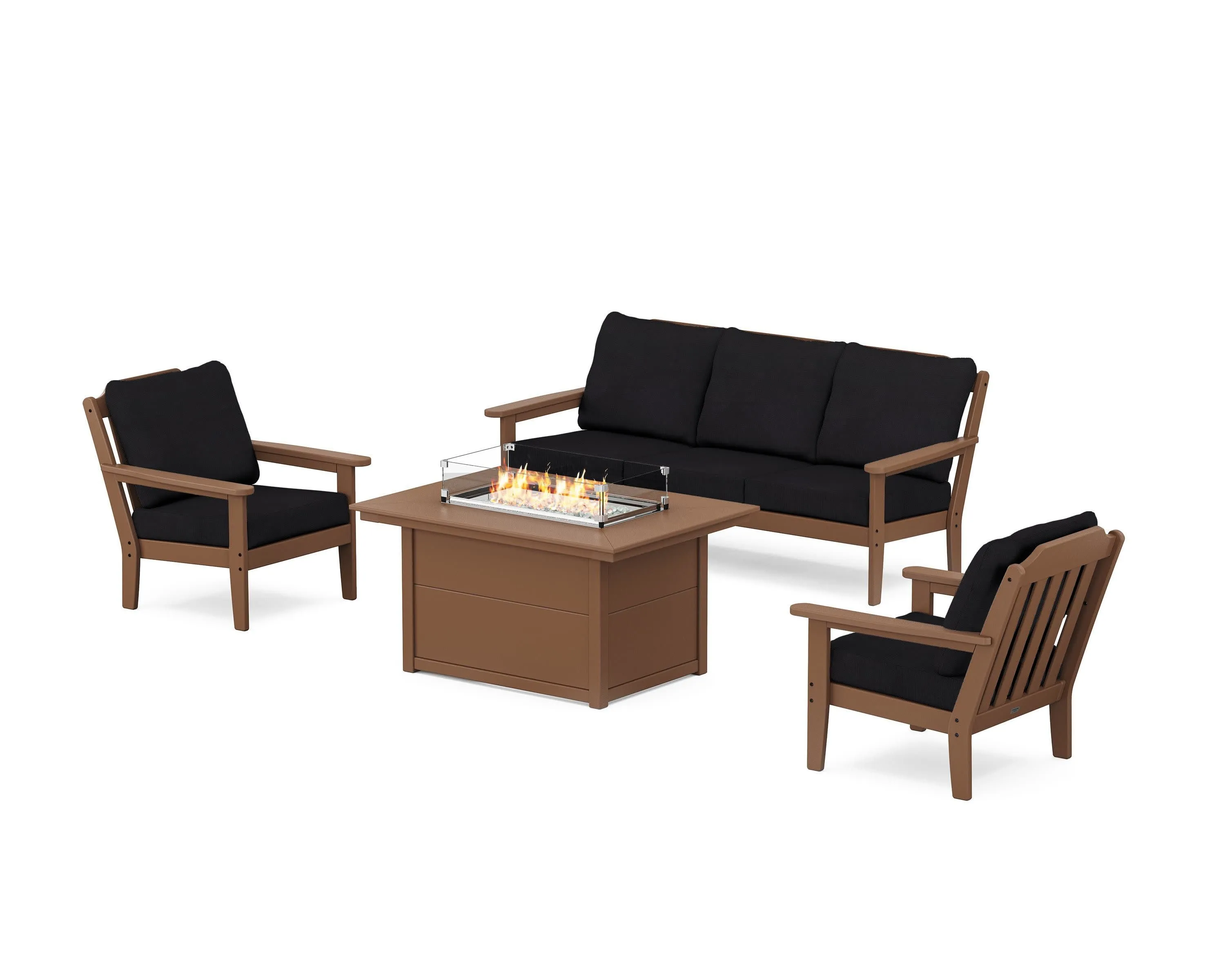 Cottage Deep Seating Fire Pit Table Set