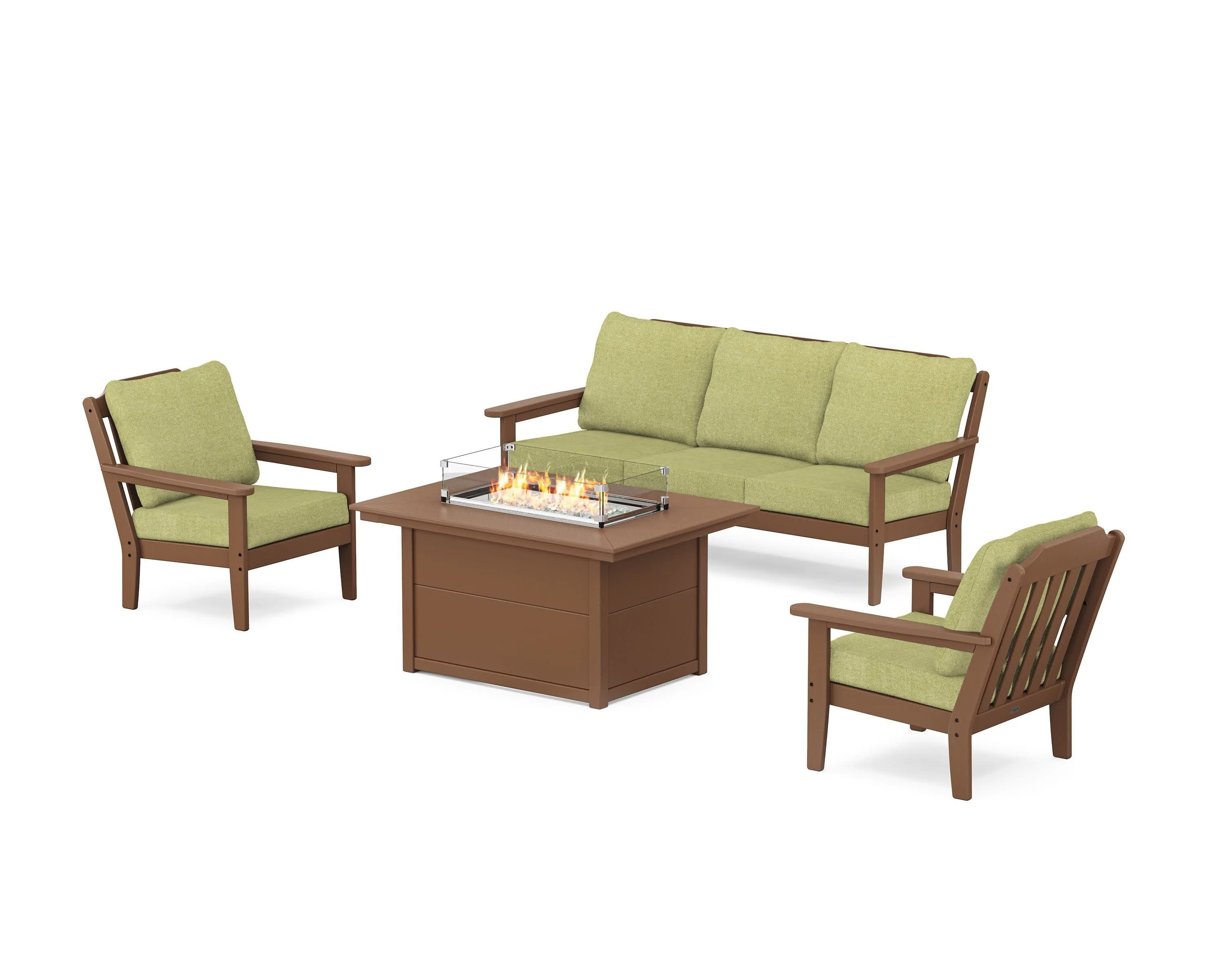 Cottage Deep Seating Fire Pit Table Set