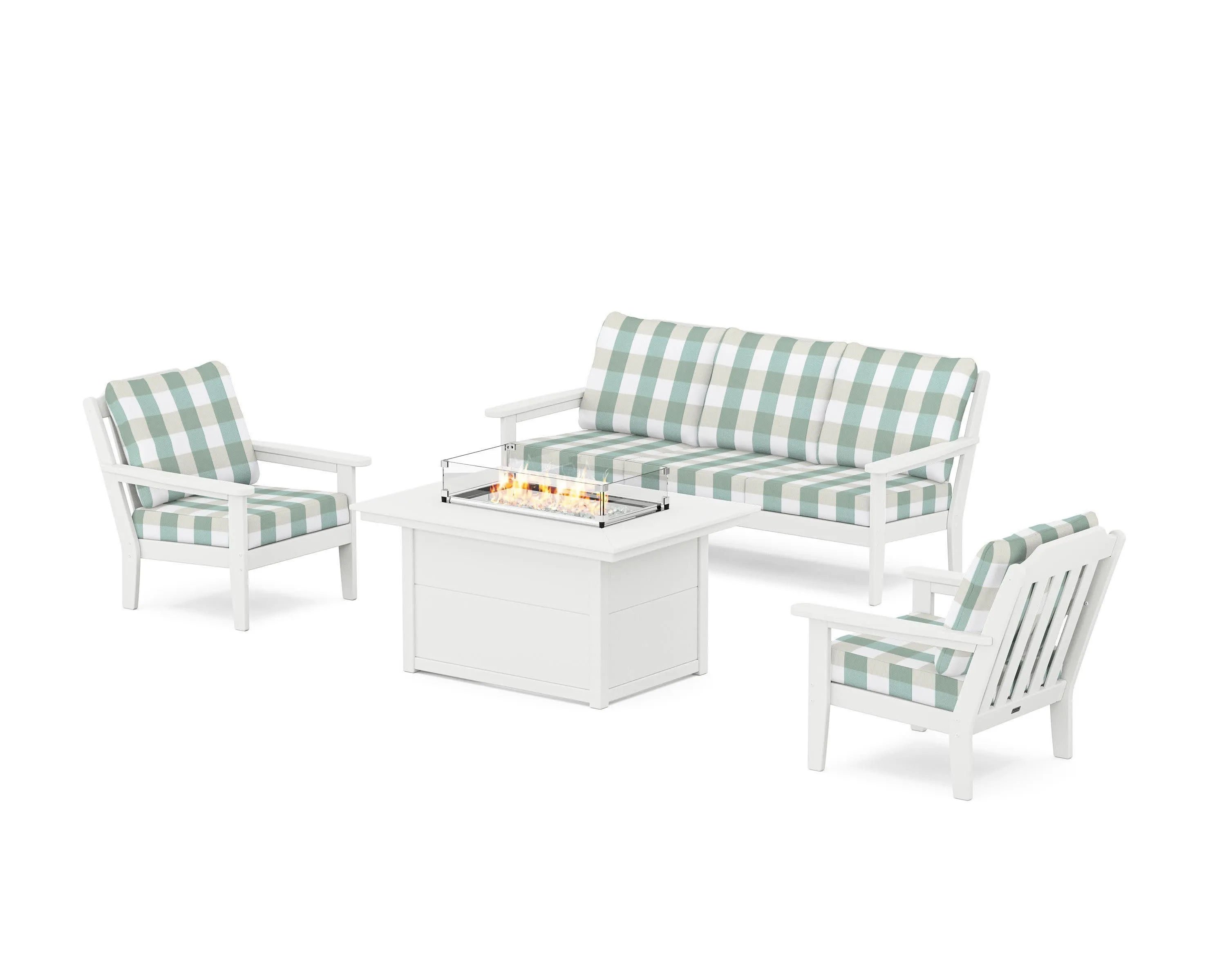 Cottage Deep Seating Fire Pit Table Set