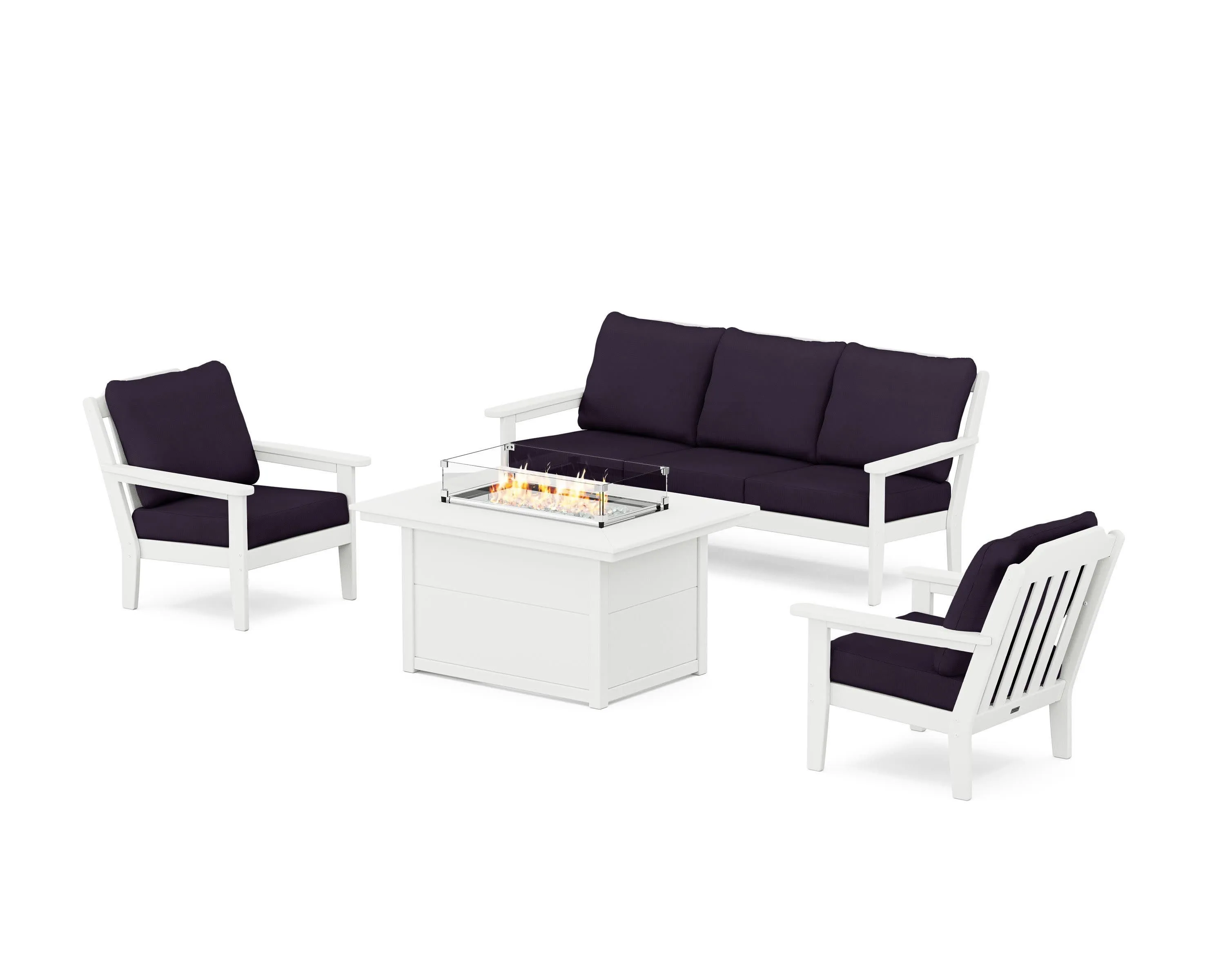 Cottage Deep Seating Fire Pit Table Set