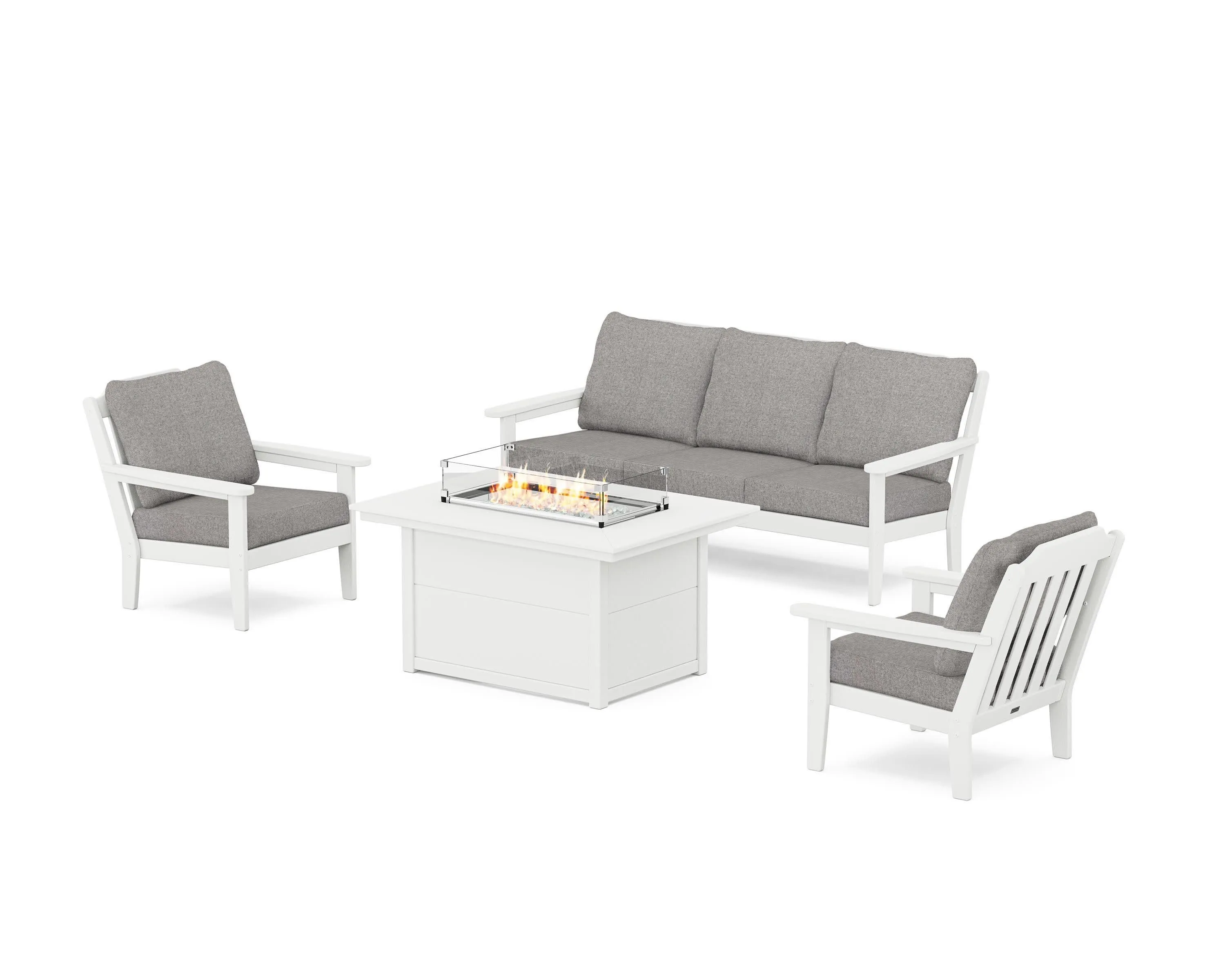 Cottage Deep Seating Fire Pit Table Set