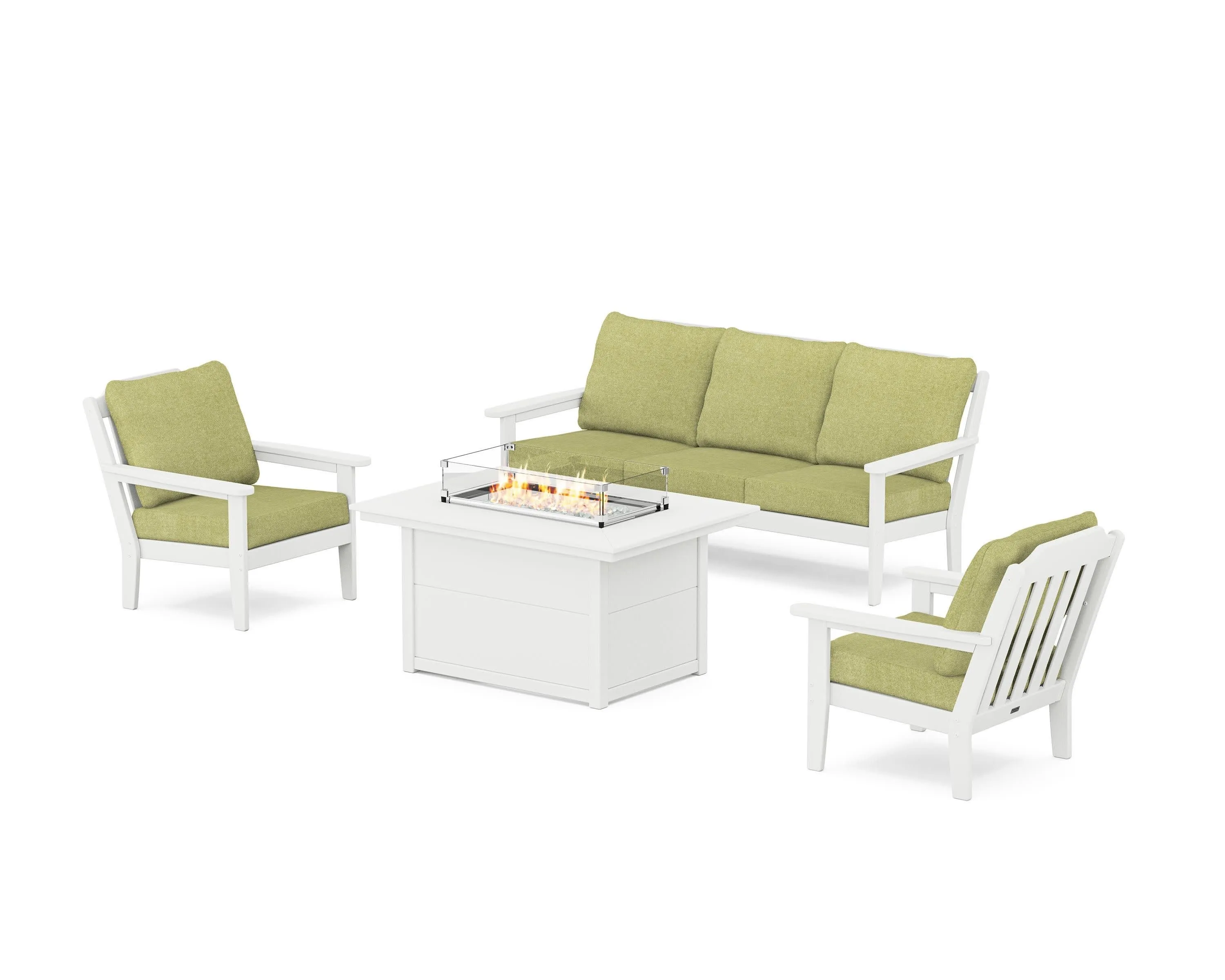 Cottage Deep Seating Fire Pit Table Set
