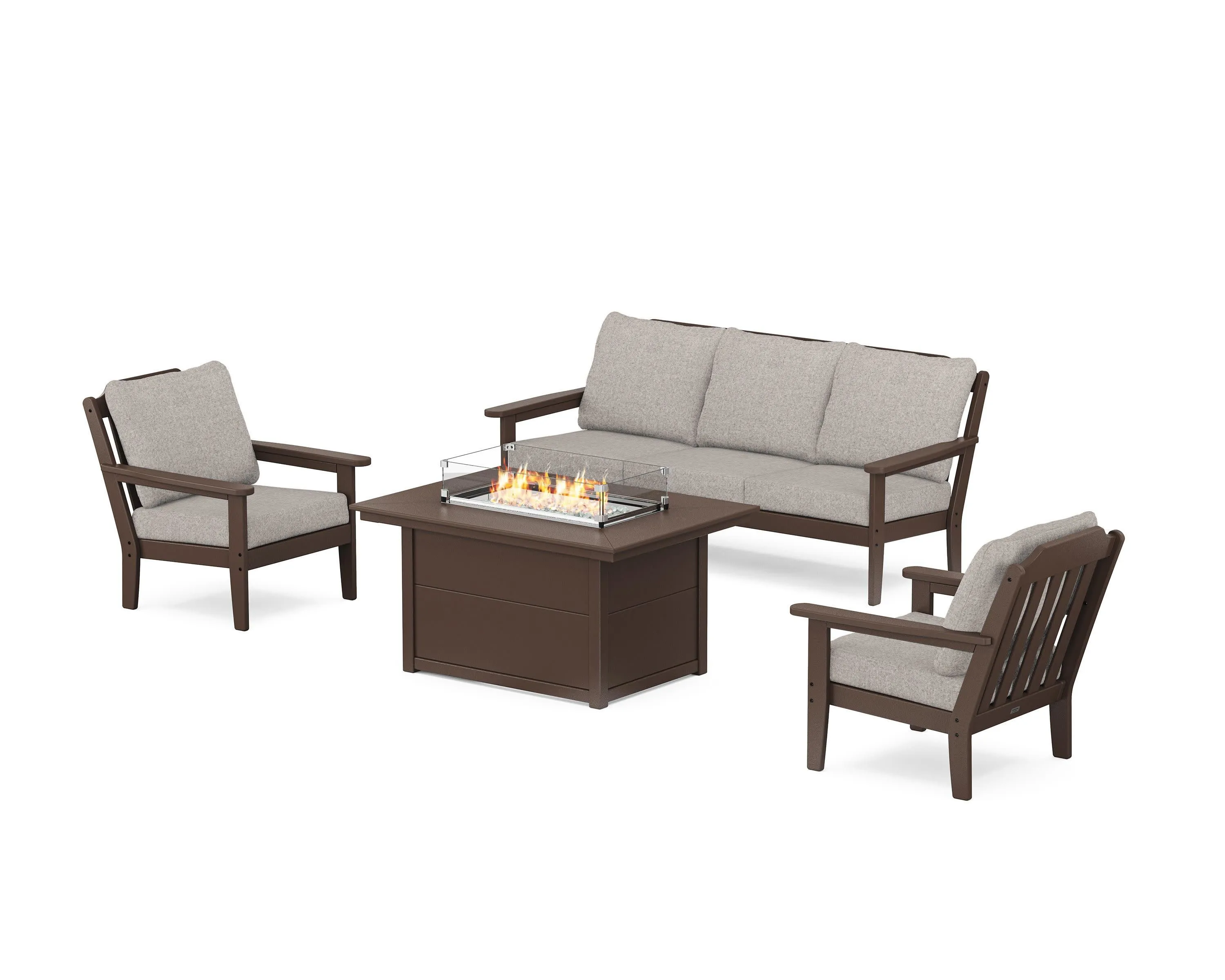 Cottage Deep Seating Fire Pit Table Set