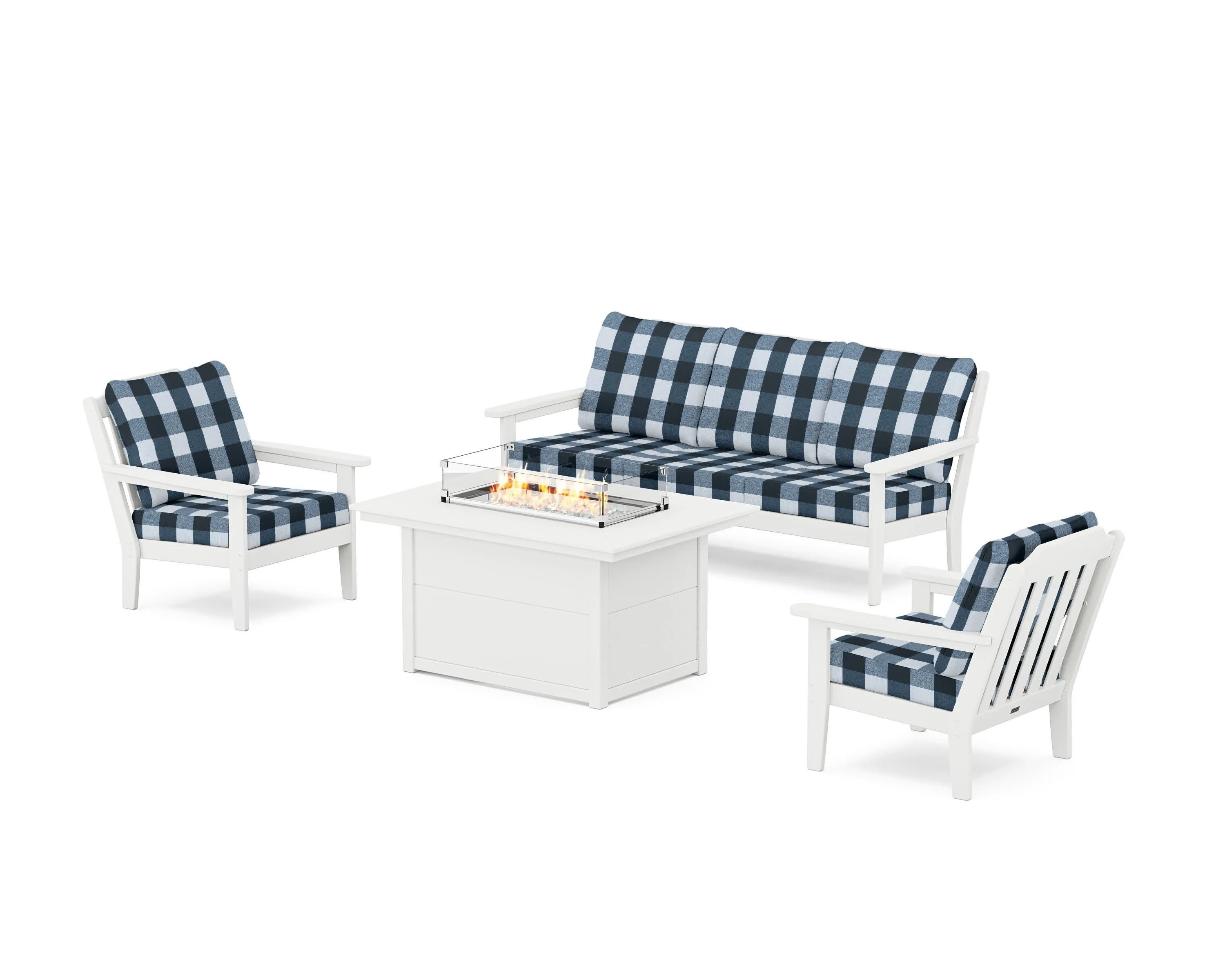 Cottage Deep Seating Fire Pit Table Set