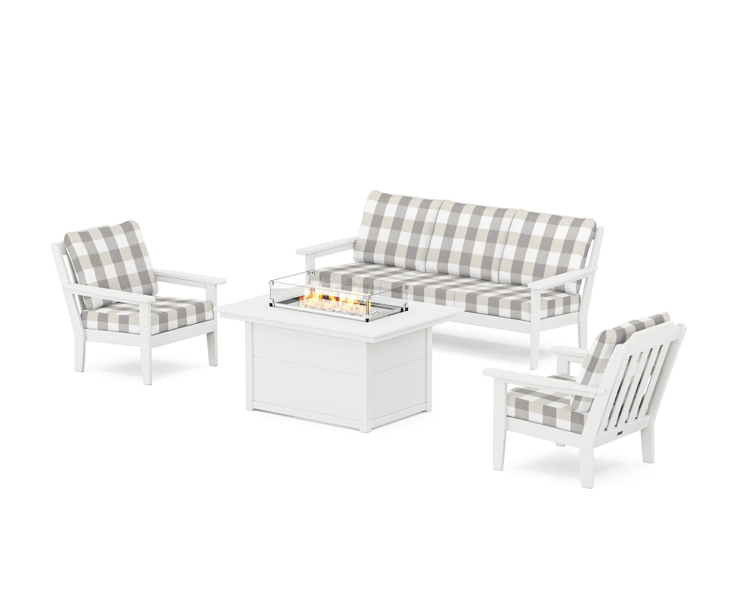 Cottage Deep Seating Fire Pit Table Set