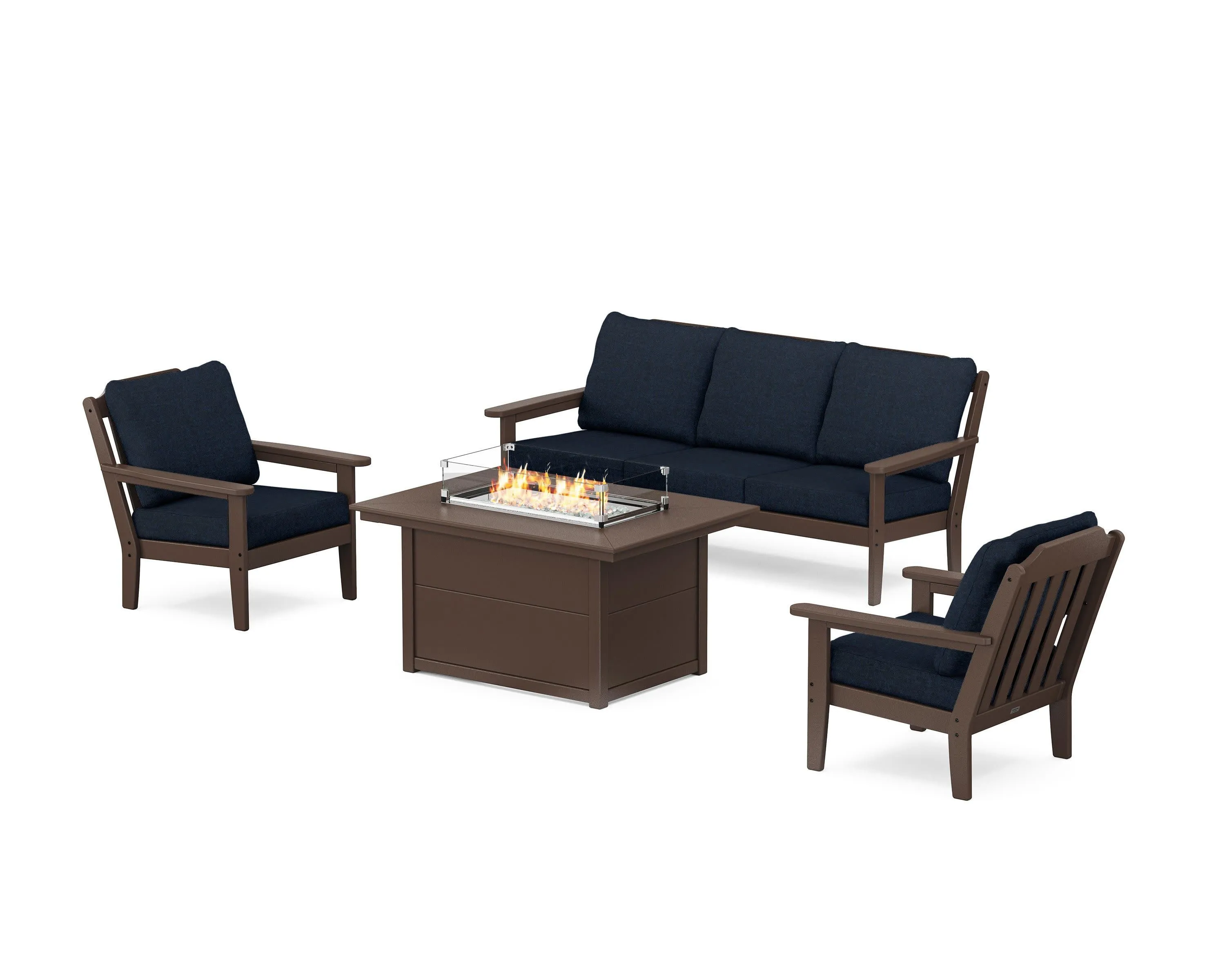 Cottage Deep Seating Fire Pit Table Set