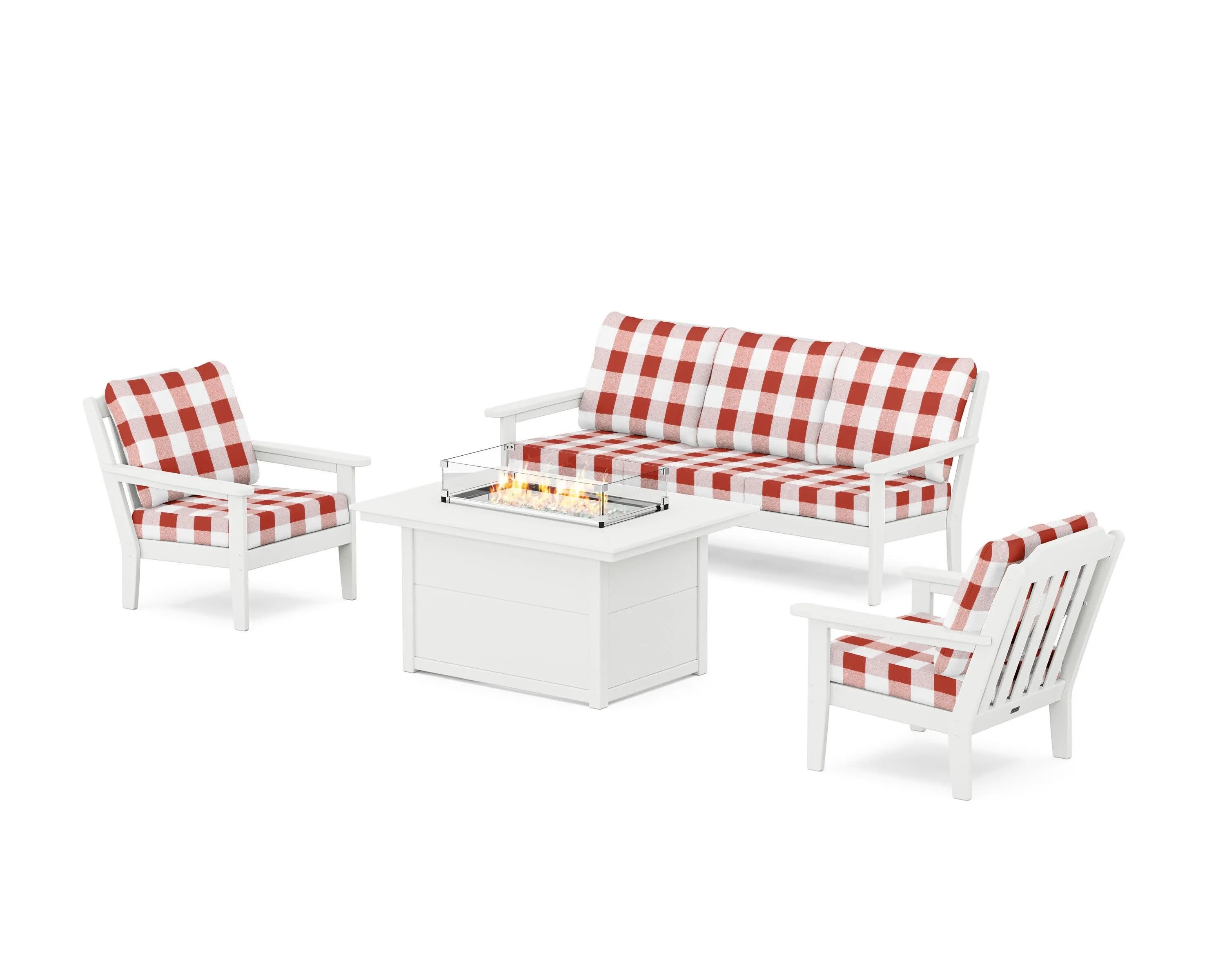 Cottage Deep Seating Fire Pit Table Set