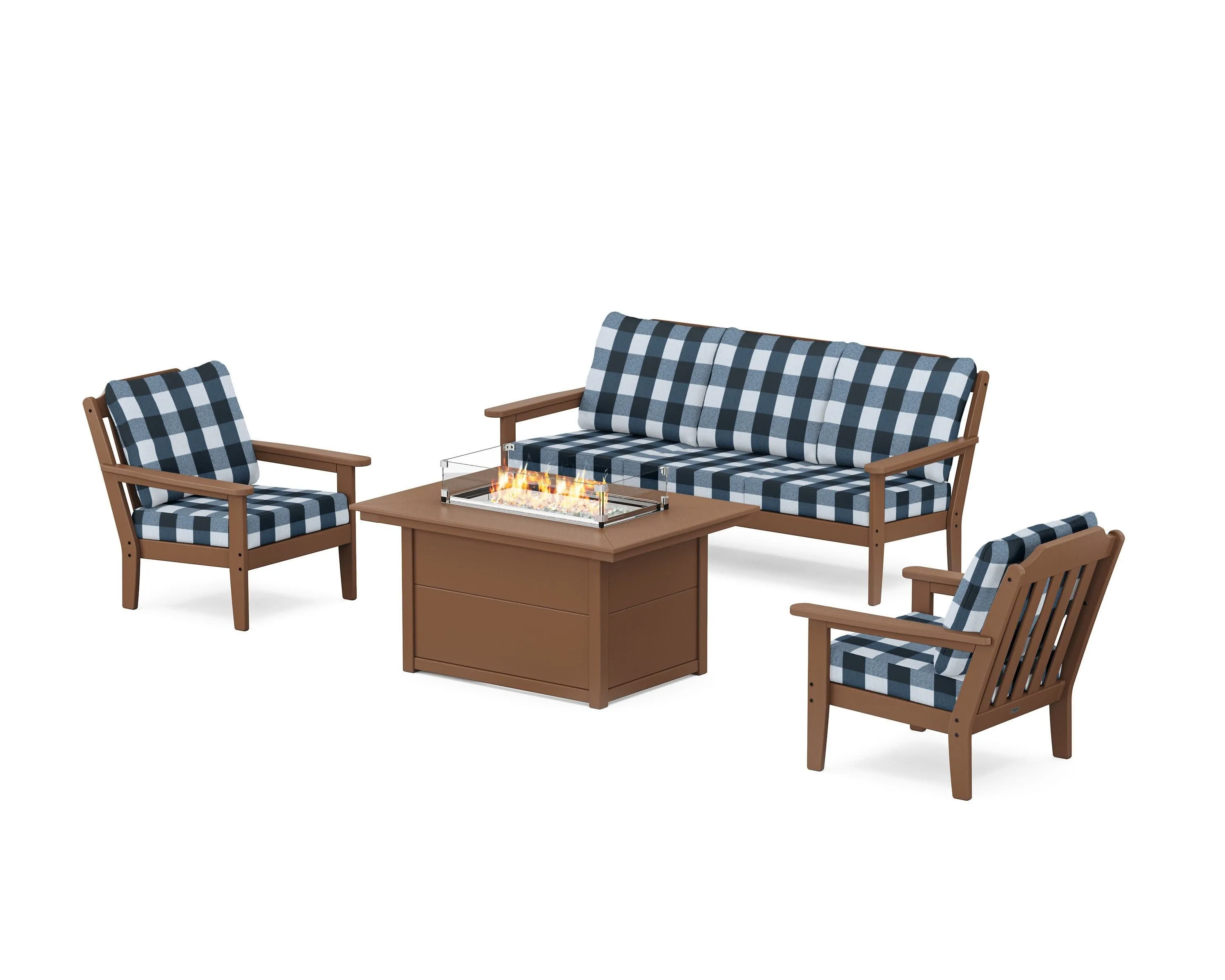 Cottage Deep Seating Fire Pit Table Set