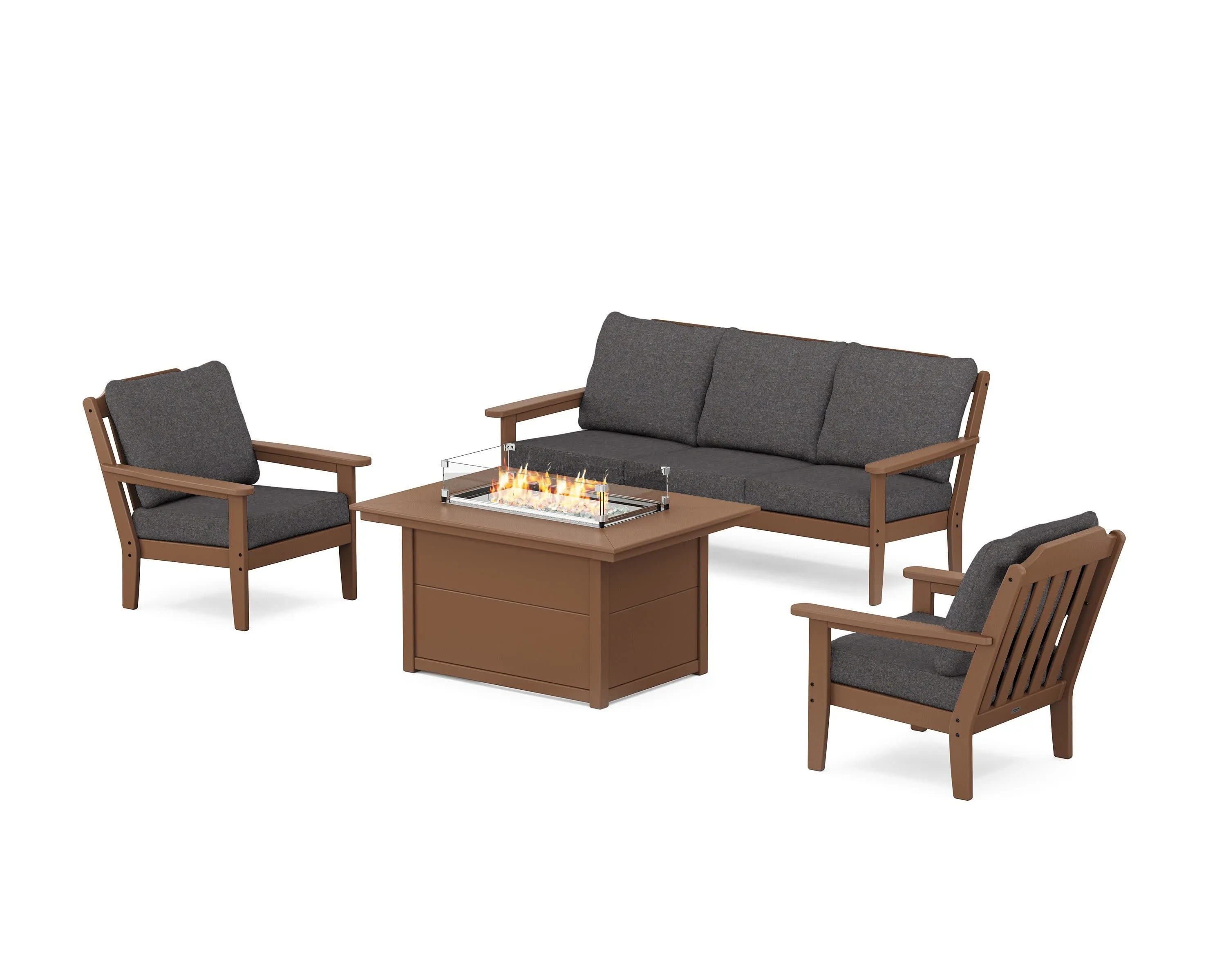 Cottage Deep Seating Fire Pit Table Set
