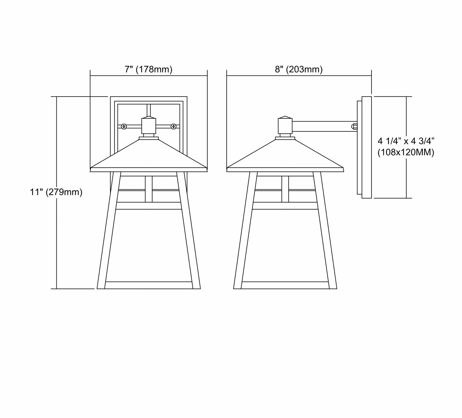 Cottage LED Outdoor Wall Sconce Matte Black