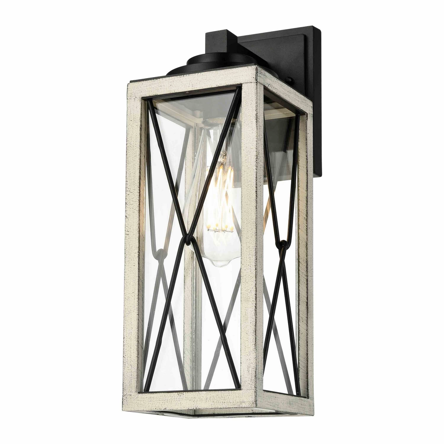 County Fair Outdoor One Light Outdoor Wall Sconce Black/Birchwood On MetalOutdoor wall sconces with motion sensor