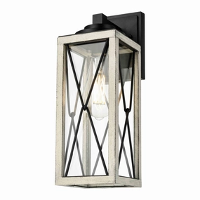 County Fair Outdoor One Light Outdoor Wall Sconce Black/Birchwood On MetalOutdoor wall sconces with motion sensor