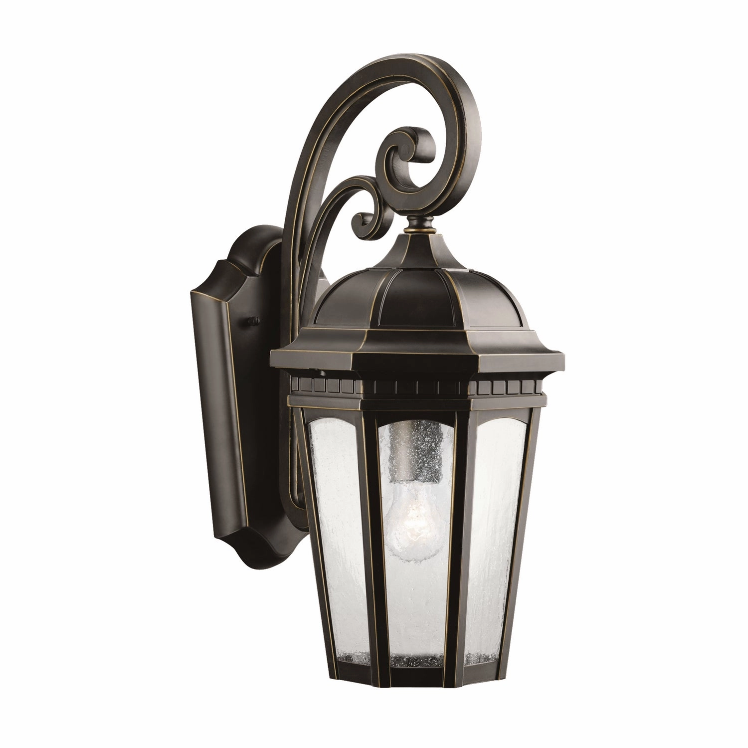 Courtyard One Light Outdoor Wall Mount Rubbed BronzeOutdoor wall sconces with motion sensor