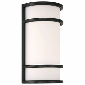 Cove Dual Voltage LED Outdoor Wall Mount BlackOutdoor wall sconces with motion sensor