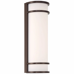 Cove Dual Voltage LED Outdoor Wall Mount BronzeOutdoor wall sconces with motion sensor