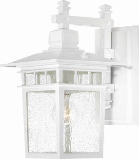 Cove Neck One Light Wall Lantern White / Clear SeededOutdoor wall sconces with motion sensor