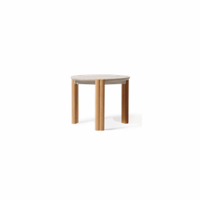 Cove Teak Round Side Tableoutdoor side table for patio furniture
