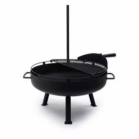 Cowboy Fire Pit Grill | 23" heavy-duty garden utility cart with handle