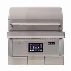 Coyote 28-inch Built-In Stainless Steel Pellet Grill C1P28 compact BBQ grill for small spaces