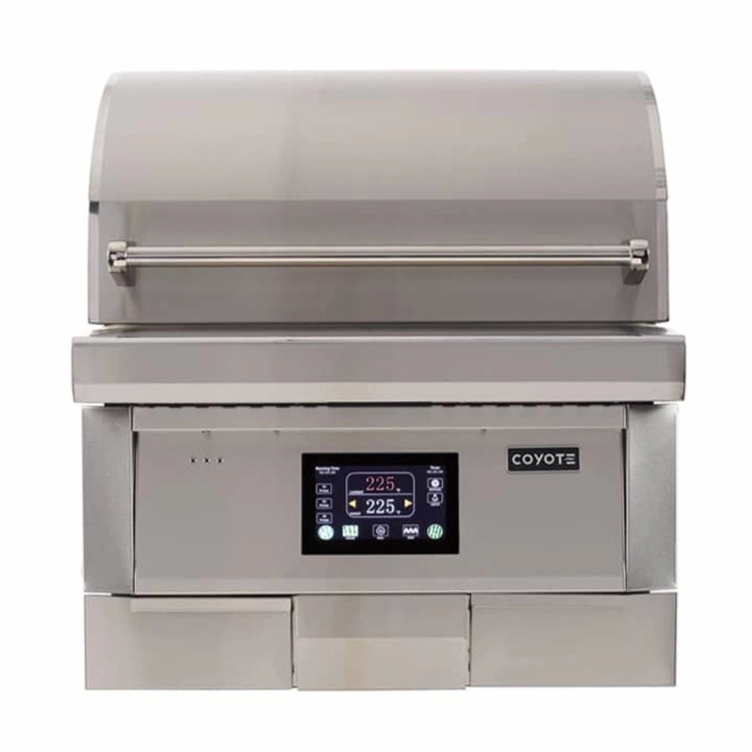 Coyote 28-inch Built-In Stainless Steel Pellet Grill C1P28 compact BBQ grill for small spaces