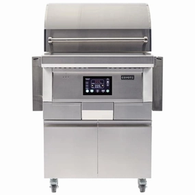 Coyote 36-inch Freestanding Stainless Steel Pellet Grill C1P36-FS compact BBQ grill for small spaces