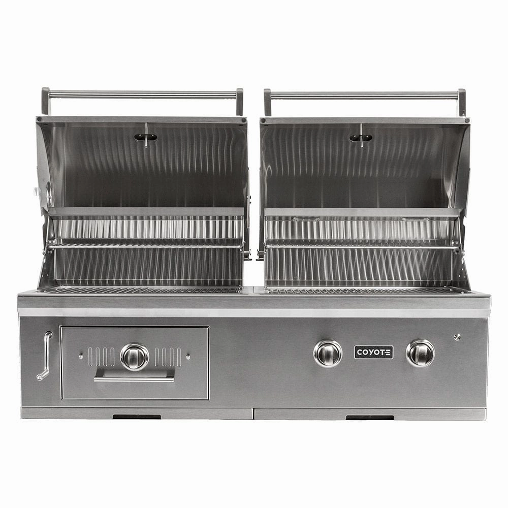 Coyote 50-inch Built-In Hybrid LP Gas and Charcoal Grill C1HY50LP