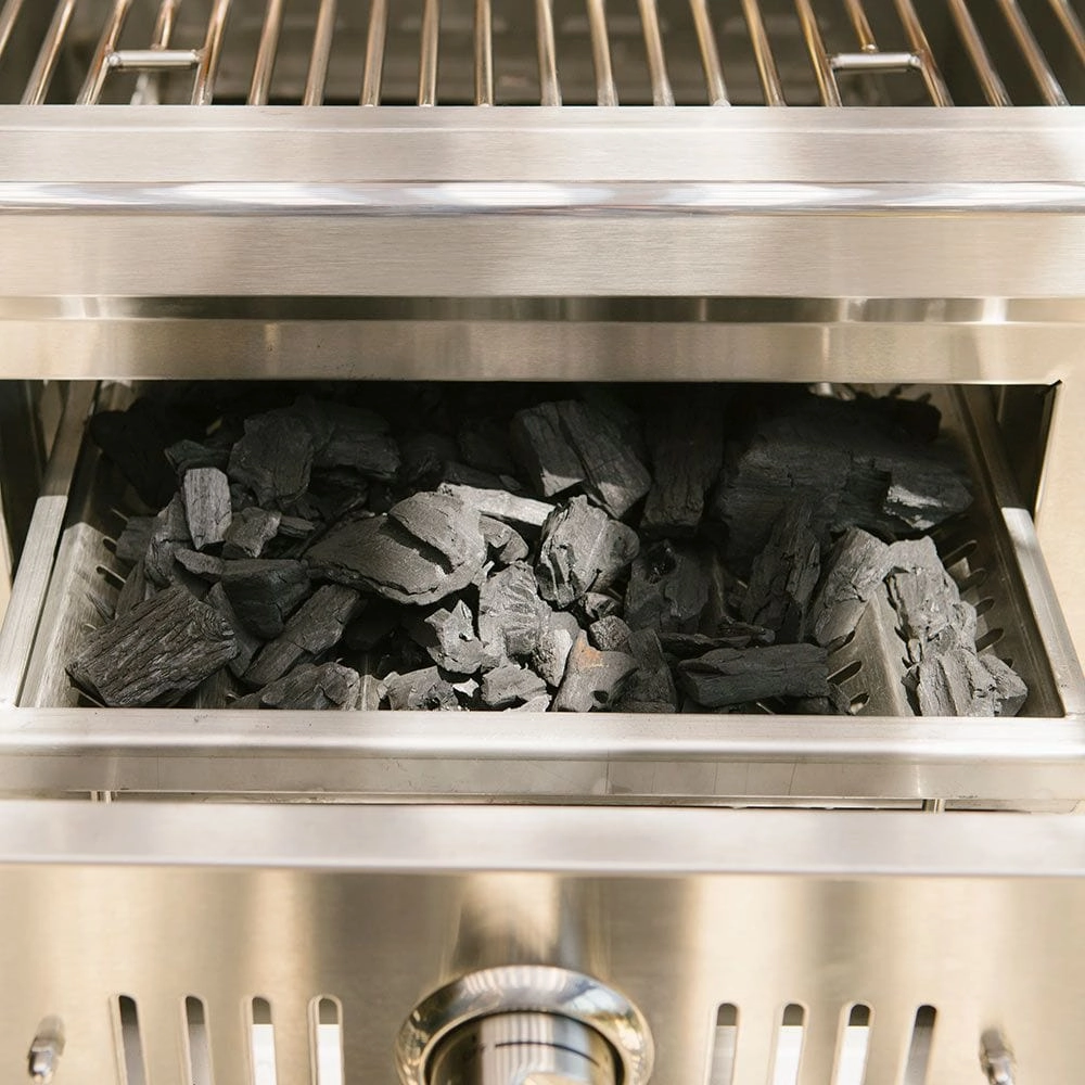 Coyote 50-inch Built-In Hybrid NG and Charcoal Grill C1HY50NG
