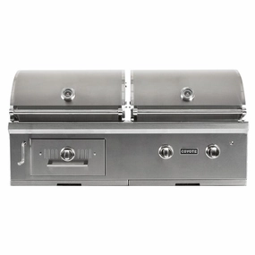 Coyote 50-inch Built-In Hybrid NG and Charcoal Grill C1HY50NG compact BBQ grill for small spaces