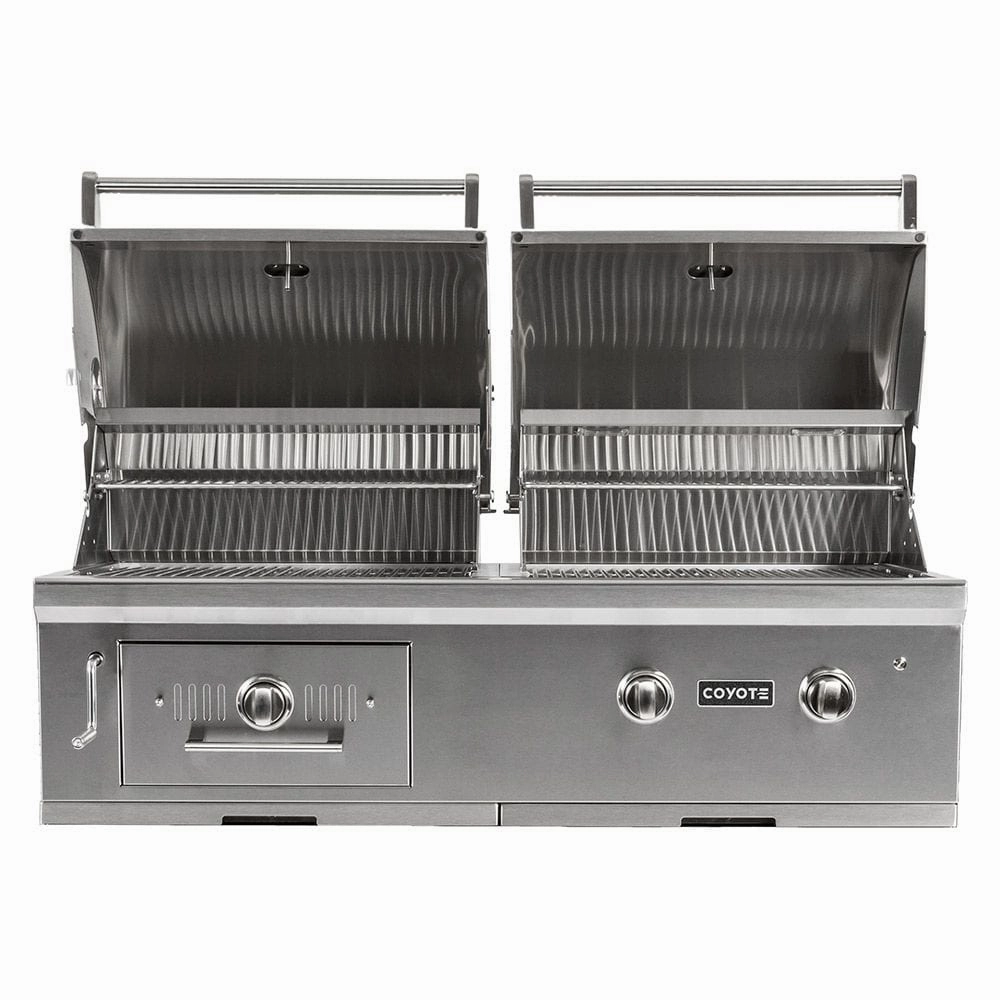 Coyote 50-inch Built-In Hybrid NG and Charcoal Grill C1HY50NG