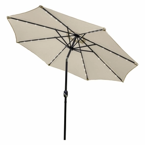 Cream 2.7m LED Tilt Parasol extra large ceramic garden planters