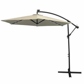 Cream 3m LED Cantilever Parasol extra large ceramic garden planters