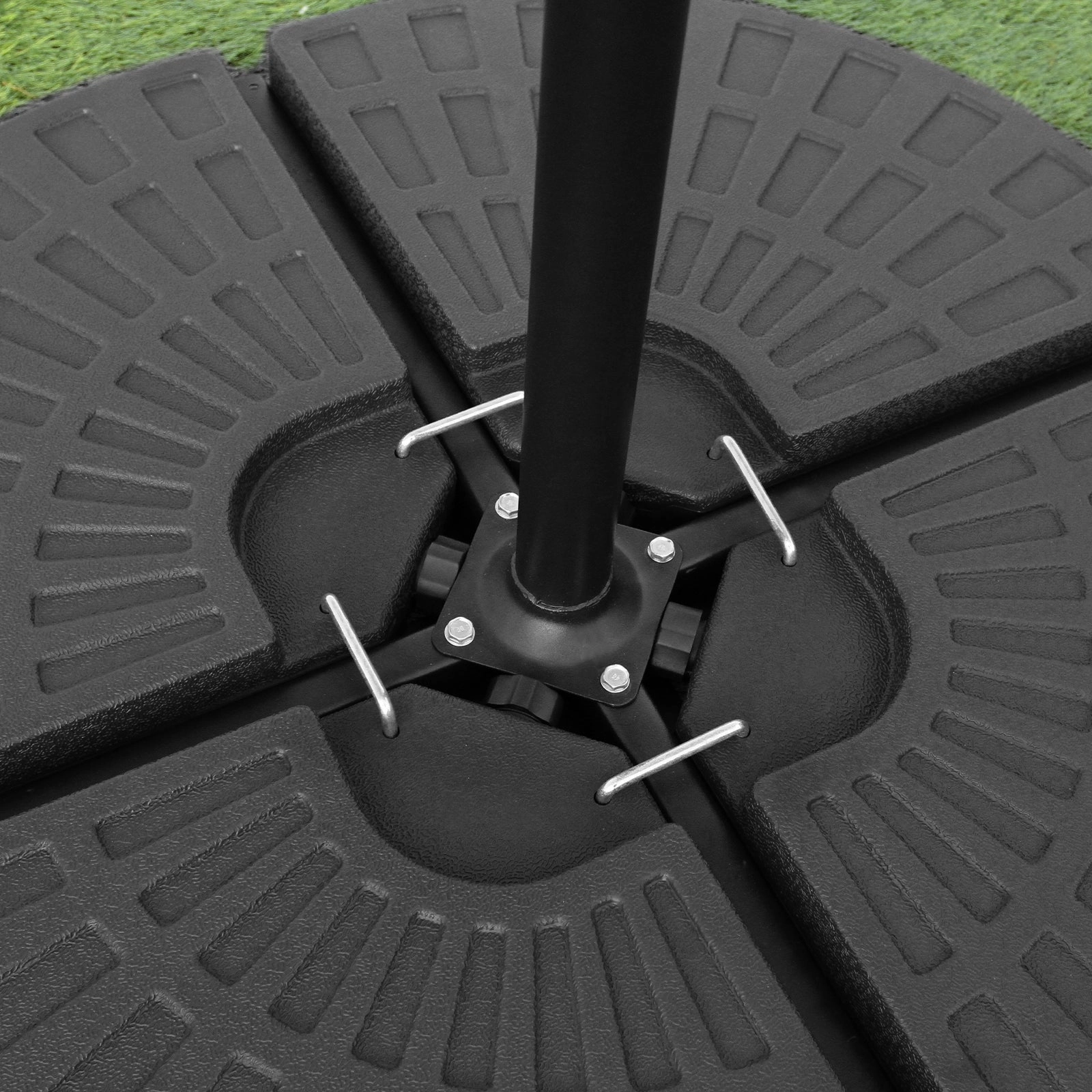 Cream Cantilever Parasol & Fan Base