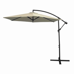 Cream Cantilever Parasol & Square Base extra large ceramic garden planters