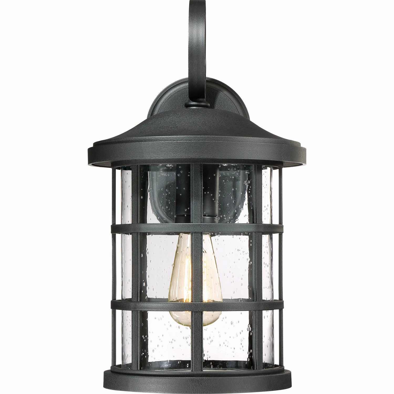 Crusade One Light Outdoor Wall Lantern Earth Black