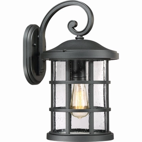Crusade One Light Outdoor Wall Lantern Earth BlackOutdoor wall sconces with motion sensor