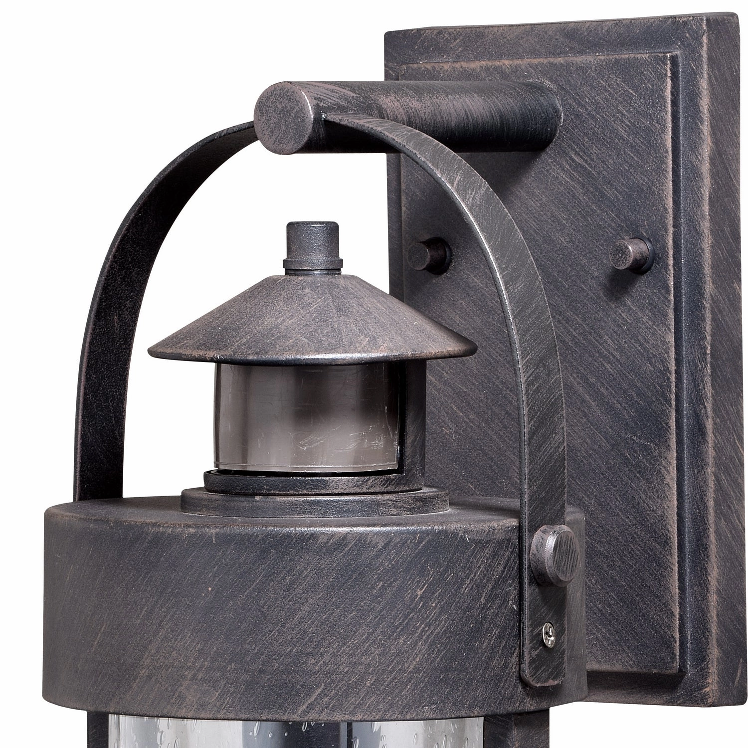 Cumberland One Light Motion Sensor Outdoor Wall Light Rust Iron