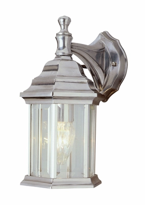 Cumberland One Light Wall Lantern Brushed NickelOutdoor wall sconces with motion sensor