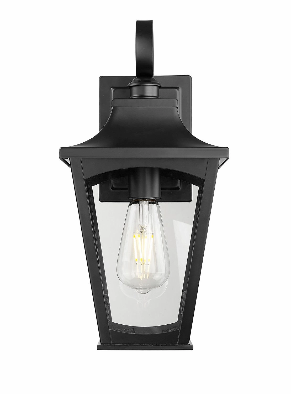 Curry One Light Outdoor Wall Sconce Powder Coated BlackOutdoor wall sconces with motion sensor