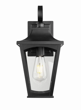 Curry One Light Outdoor Wall Sconce Powder Coated BlackOutdoor wall sconces with motion sensor