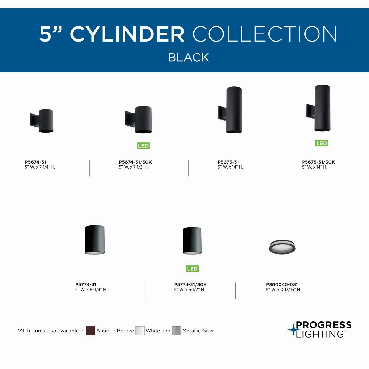 Cylinder One Light Wall Lantern Black