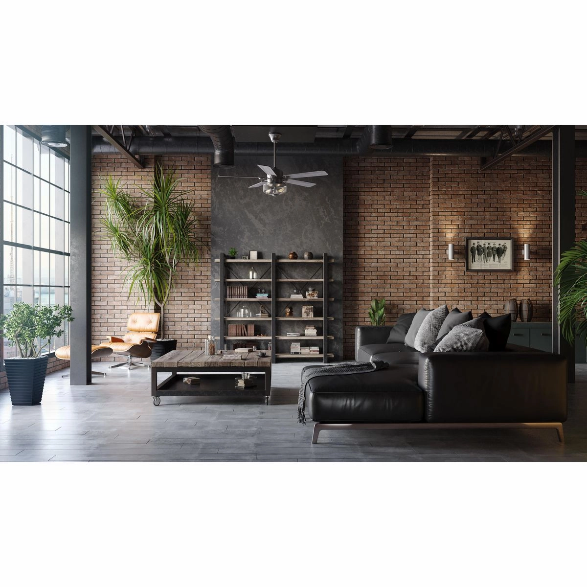 Cylinder Two Light Wall Lantern Metallic Gray