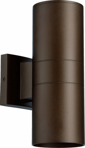 Cylinder Two Light Wall Mount Oiled BronzeOutdoor wall sconces with motion sensor