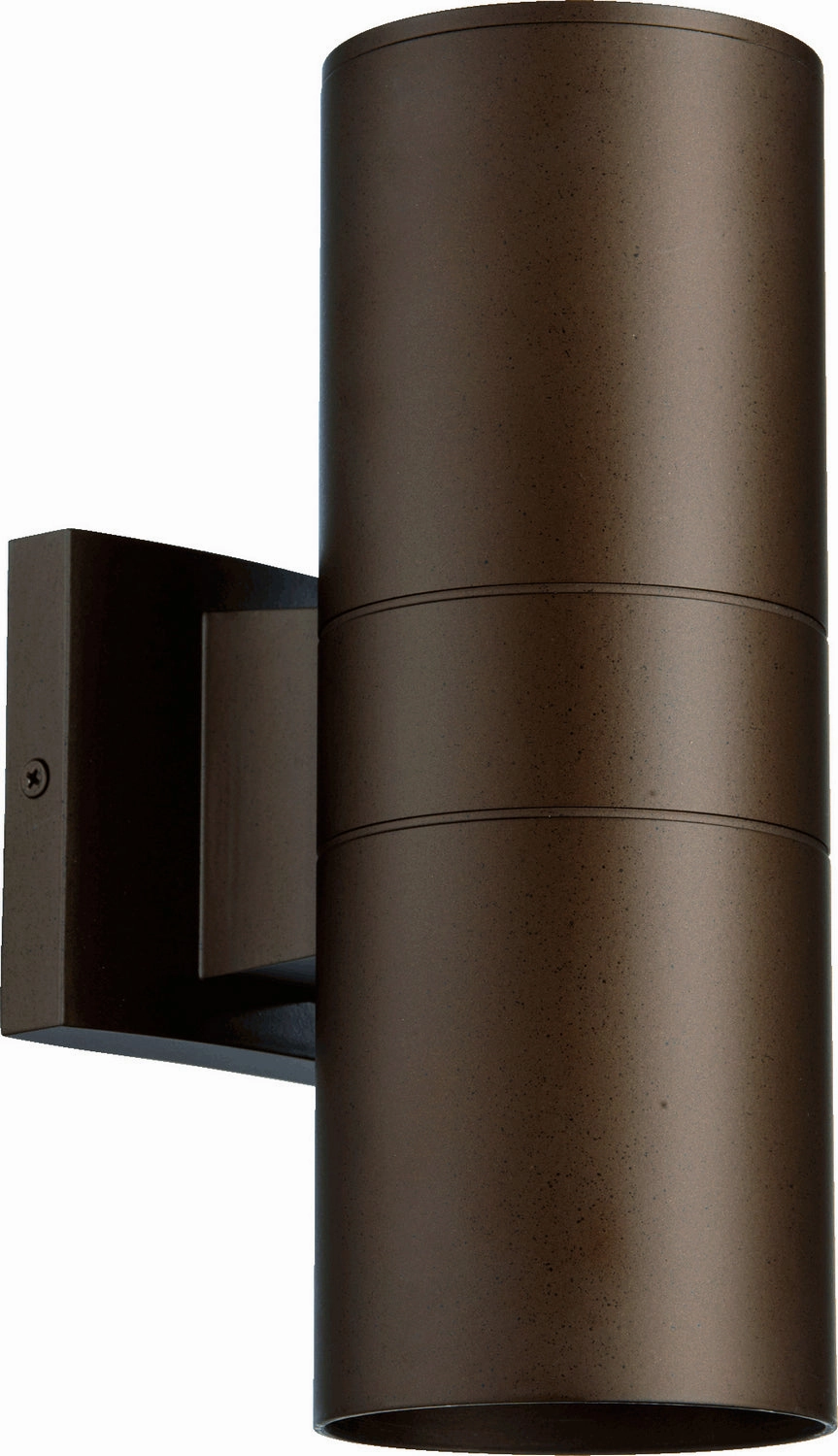 Cylinder Two Light Wall Mount Oiled BronzeOutdoor wall sconces with motion sensor